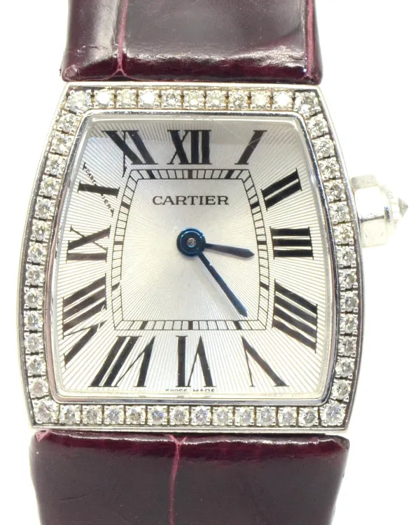 Cartier La Dona 22MM Quartz Silver Dial Leather Strap (WE600351)