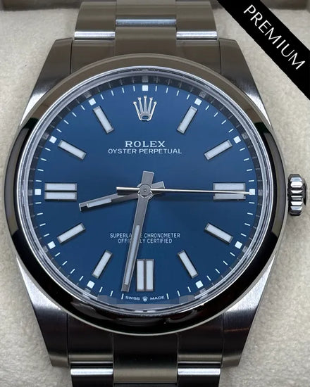 2025 Rolex Oyster Perpetual 41MM Blue Dial Oyster Bracelet (124300)