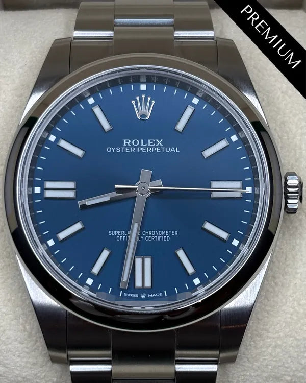 2025 Rolex Oyster Perpetual 41MM Blue Dial Oyster Bracelet (124300)