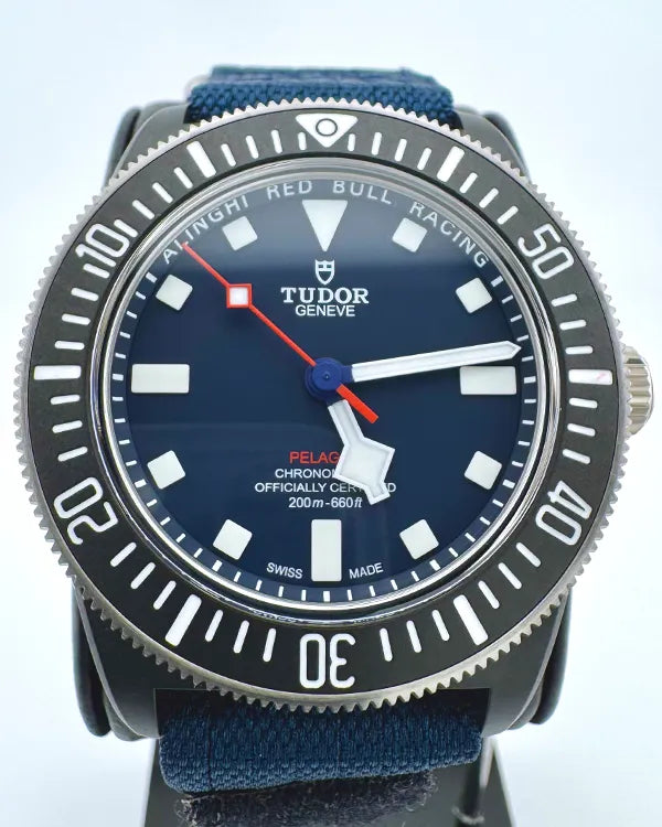 No Reserve - 2025 Tudor Pelagos FXD "Alinghi Red Bull Racing" 42MM Blue Dial Textile Strap (25707KN)