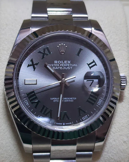 2020 Rolex Datejust "Wimbledon" 41MM Slate Dial Oyster Bracelet (126334)