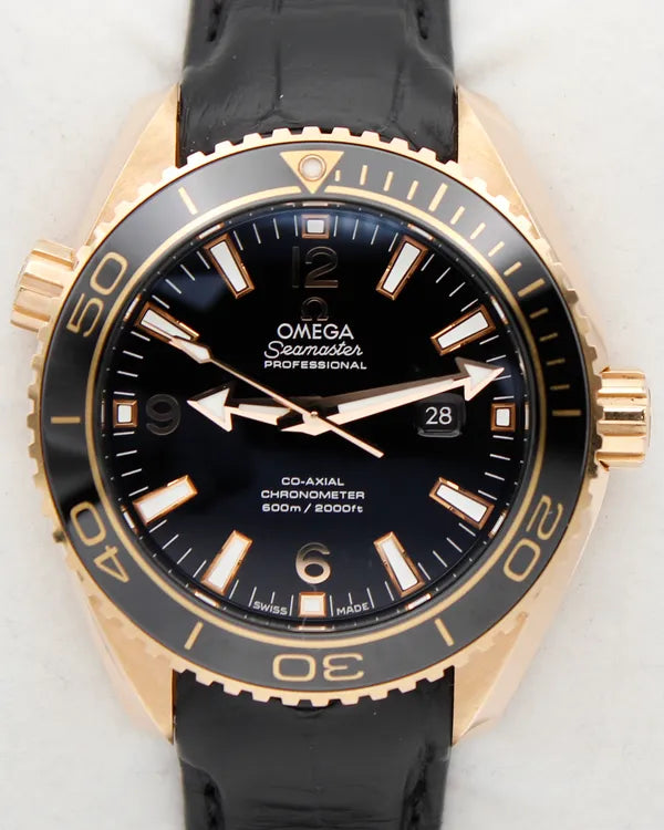 Omega Seamaster Planet Ocean 37.5MM Black Dial Leather Strap (232.63.38.20.01.001)