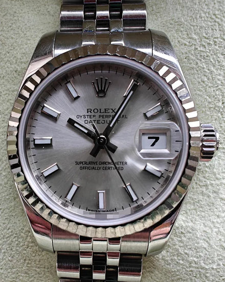 2007 Rolex Lady-Datejust 26MM Silver Dial Jubilee Bracelet (179174)