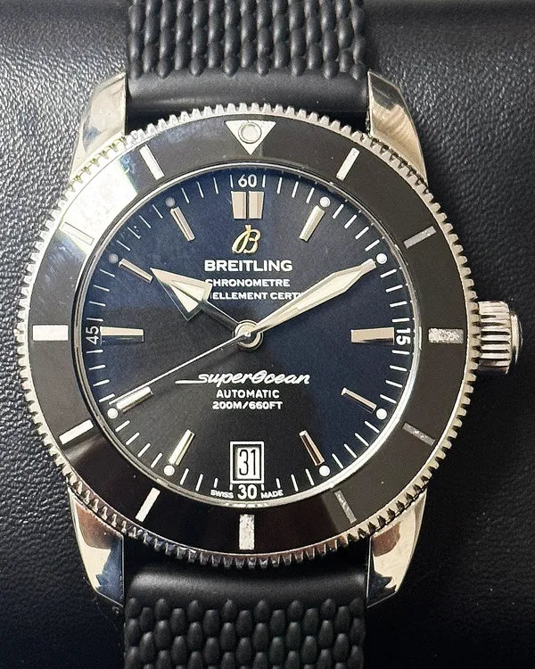 2018 Breitling Superocean Heritage II 42MM Black Dial Rubber Strap (AB201012/BF73)