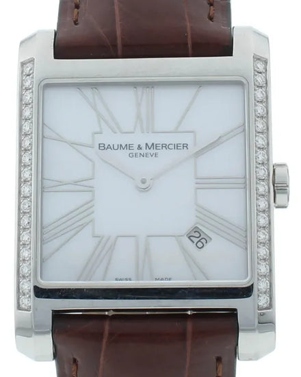 Baume & Mercier Hampton 30MM Quartz Mother of Pearl Dial Leather Strap (M0A08743)