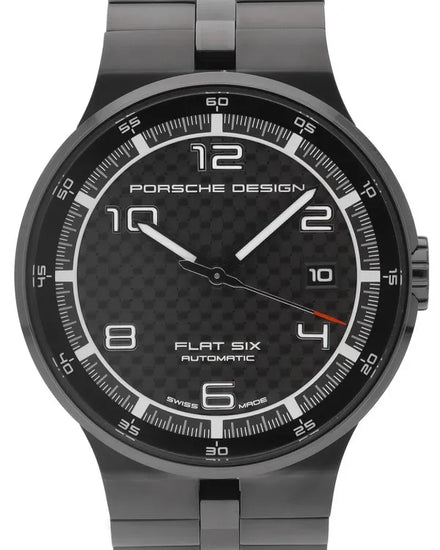 Porsche Design Flat Six 40MM Black Dial Steel Bracelet (P.635143040275)