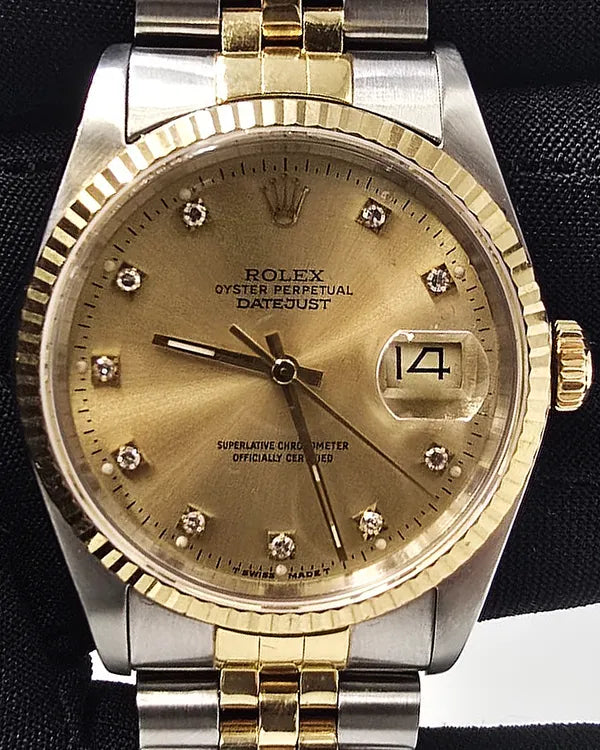 Rolex Datejust 36MM Champagne Dial Two-Tone Jubilee Bracelet (16233G)