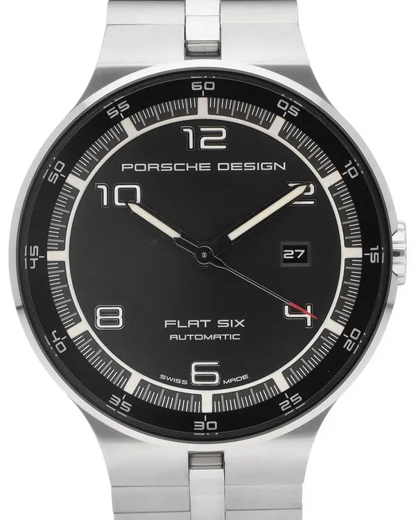 Porsche Design Flat Six 40MM Black Dial Steel Bracelet (P.635142440276)