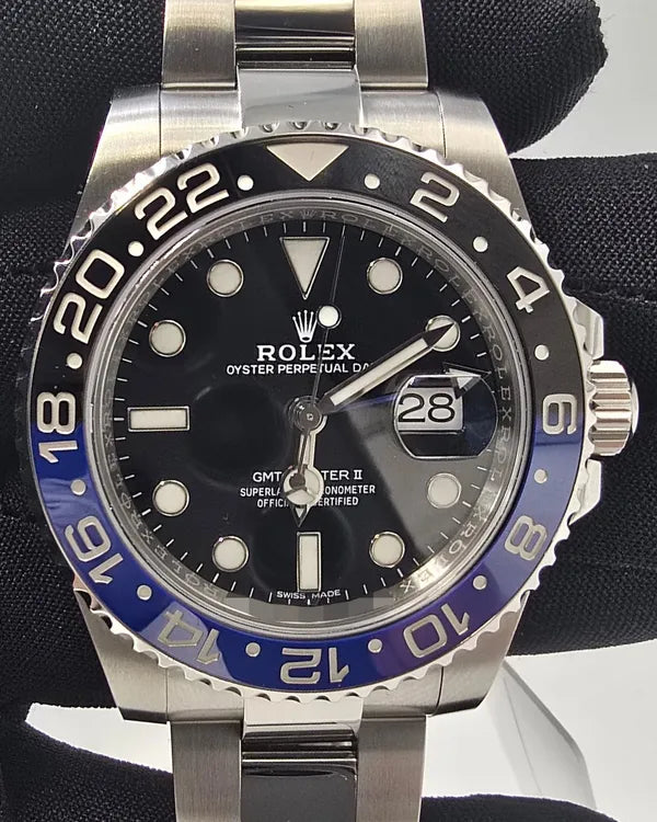 2016 Rolex GMT-Master II "Batman" 40MM Black Dial Oyster Bracelet (116710BLNR)