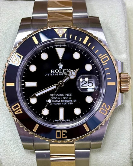 2014 Rolex Submariner Date 40MM Black Dial Two-Tone Oyster Bracelet (116613LN)