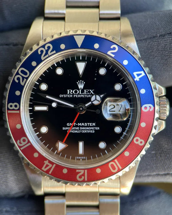 1998 (U Serial) Rolex GMT-Master "Pepsi" 40MM Black Dial Oyster Bracelet (16700)