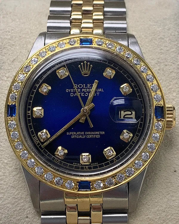 Rolex Datejust 36MM Aftermarket Blue Dial Jubilee Bracelet (1601)