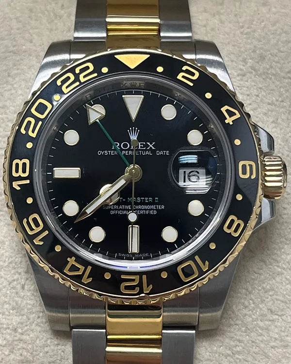 Rolex GMT-Master II 40MM Black Dial Two-Tone Oyster Bracelet (116713LN)