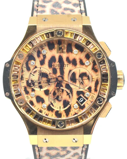 Hublot Big Bang Leopard 41MM Champagne "Leopard" Dial Textile Strap (341.PX.7610.NR.1976)