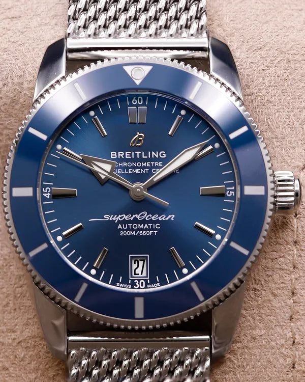 2022 Breitling Superocean Heritage 42MM Blue Dial Steel Bracelet (AB2010161C1A1)