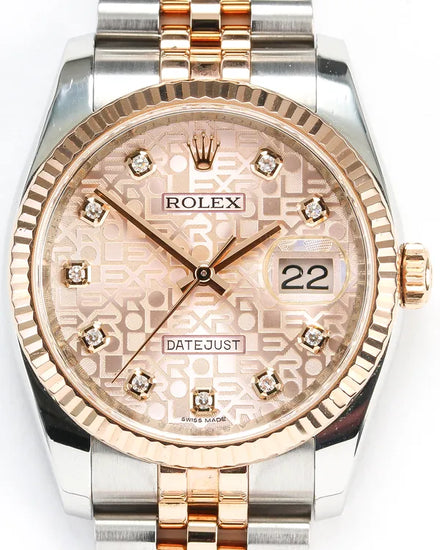 Rolex Datejust 36MM Champagne "Anniversary Jubilee" Dial Two-Tone Jubilee Bracelet (116231)