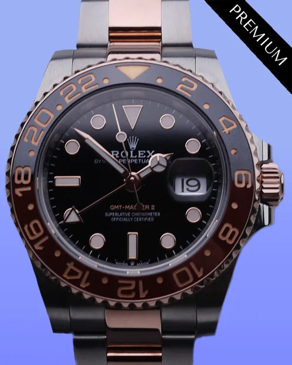 2021 Rolex GMT-Master II "Rootbeer" 40MM Black Dial Two-Tone Oyster Bracelet (126711CHNR)