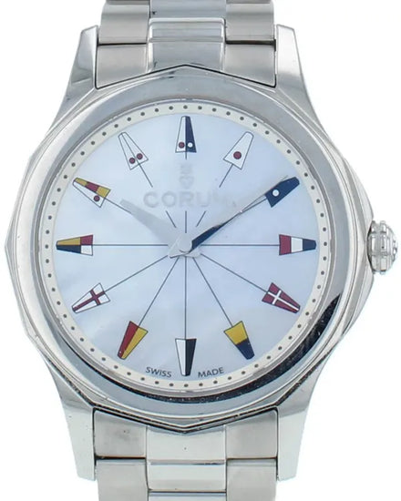 Corum Admiral's Cup Legend 32MM Quartz Mother of Pearl Dial Steel Bracelet (020.100.20/V200PN22)