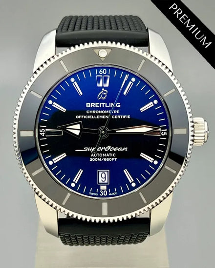 No Reserve - 2018 Breitling Superocean Heritage B20 46MM Black Dial Rubber Strap (AB202012/BF74)