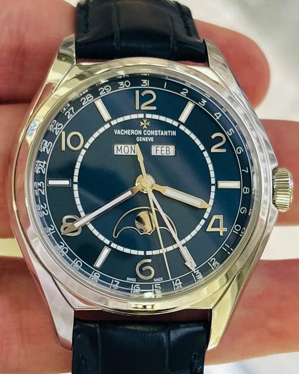2021 Vacheron Constantin Fiftysix 40MM Blue Dial Leather Strap (4000E/000A-B548)