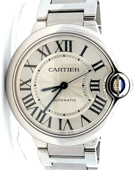 Cartier Ballon Bleu 36MM Silver Dial Steel Bracelet (W6920046)