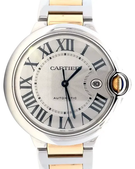 Cartier Ballon Bleu 42MM Silver Dial Two-Tone Bracelet (W69009Z3)