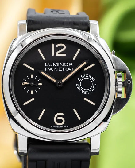 2020 Panerai Luminor Marina 8 Days 44MM Black Dial Rubber Strap (PAM00590)