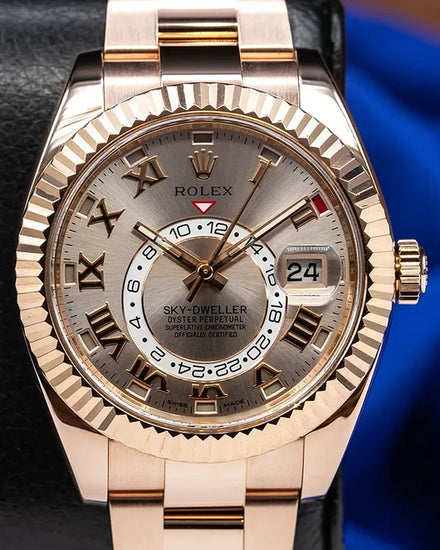 2016 Rolex Sky-Dweller 42MM Sundust Dial Rose Gold Oyster Bracelet (326935)