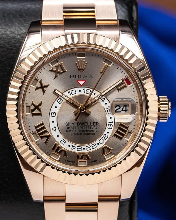 2016 Rolex Sky-Dweller 42MM Sundust Dial Everose Oyster Bracelet (326935)