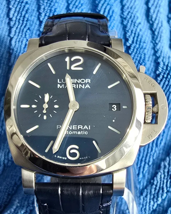 Panerai Luminor Marina Quaranta 40MM Blue Dial Leather Strap (PAM01270)