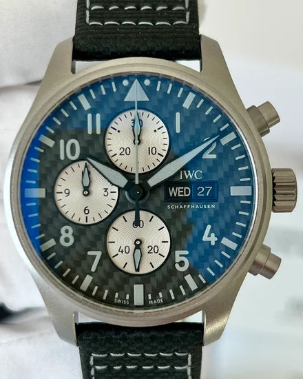 2024 IWC Schaffhausen Pilot AMG 43MM Black Dial Textile Strap (IW377903)
