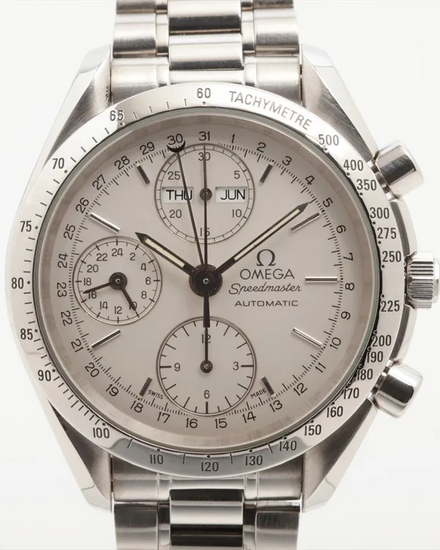 Omega Speedmaster Day-Date 39MM Silver Dial Steel Bracelet (3521.30.00)