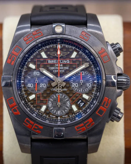 2022 Breitling Chronomat "Raven" Japan L.E. 41MM Black Dial Rubber Strap (MB0141B8/BD57)