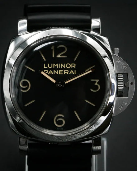 2012 Panerai Luminor 1950 47MM Black Dial Rubber Strap (PAM00372)