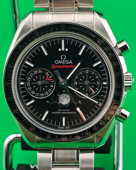 2019 Omega Speedmaster Moonphase 44.25MM Black Dial Steel Bracelet (304.30.44.52.01.001)