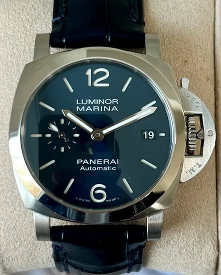 Panerai Luminor Marina 40MM Blue Dial Leather Strap (PAM01370)