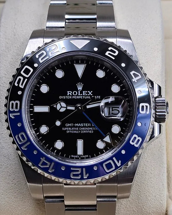 2018 Rolex GMT-Master II "Batman" 40MM Black Dial Oyster Bracelet (116710BLNR)
