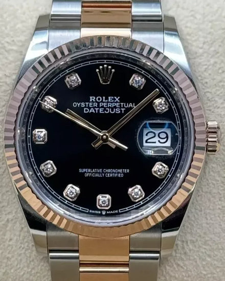 2019 Rolex Datejust 36MM Black Dial Two-Tone Oyster Bracelet (126231)