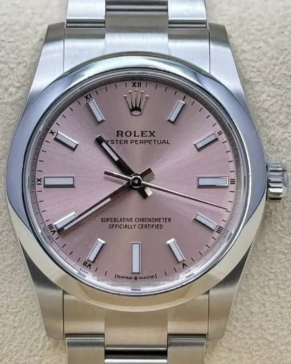 Rolex Oyster Perpetual 34MM Pink Dial Oyster Bracelet (124200)
