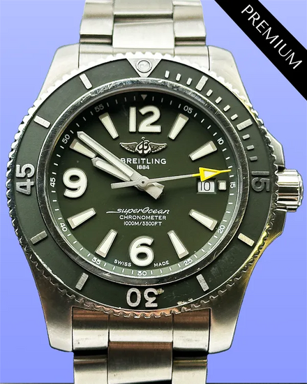 Breitling Superocean "Outerknown" S. E. 44MM Green Dial Steel Bracelet (A17367A11L1W1)
