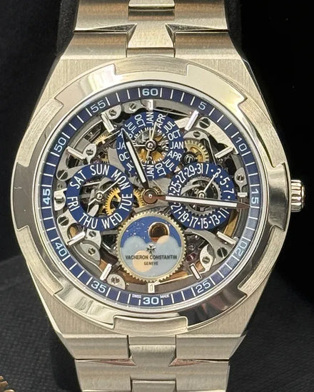 2022 Vacheron Constantin Overseas Perpetual Calendar 41.5MM Skeleton Dial White Gold Bracelet (4300V/220G-B946)