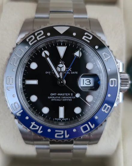 2018 Rolex GMT-Master II "Batman" 40MM Black Dial Oyster Bracelet (116710BLNR)