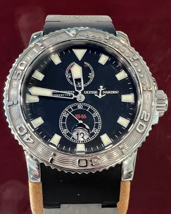 Ulysse Nardin Marine Maxi Diver 42MM Black Dial Rubber Strap (263-33-3/92)