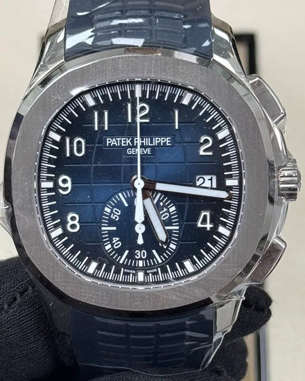 2025 Patek Philippe Aquanaut 42.2MM Blue Dial Rubber Strap (5968G-001)