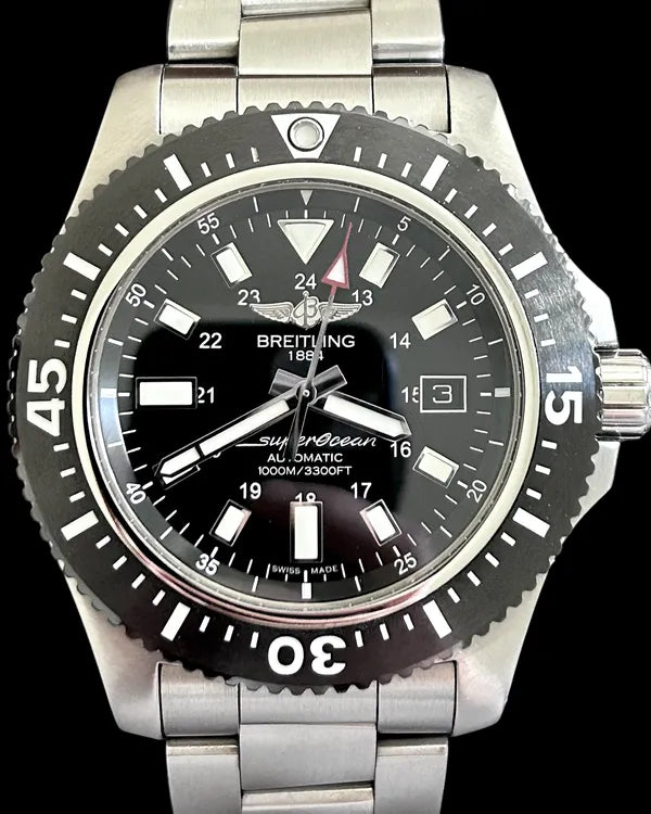 2018 Breitling Superocean 44MM Black Dial Steel Bracelet (Y1739310/BF45)