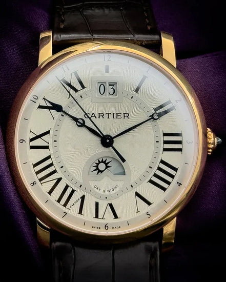 Cartier Rotonde De Cartier 42MM Silver Dial Leather Strap (W1556220)