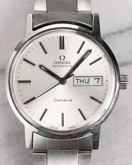 Omega Geneve Vintage 35MM Silver Dial Steel Bracelet (166.0117)