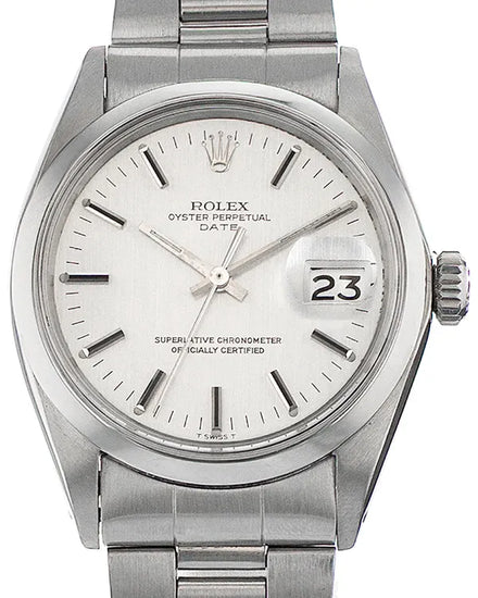 Rolex Oyster Perpetual Date 34MM Silver Dial Oyster Bracelet (1500)