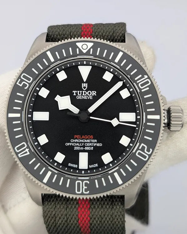 2023 Tudor Pelagos FXD 42MM Black Dial Textile Strap (25717N)