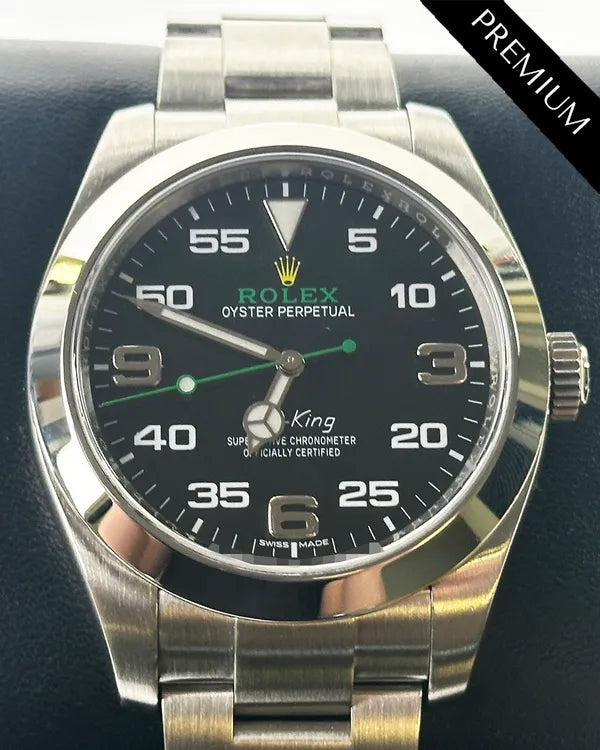 No Reserve - 2017 Rolex Air-King 40MM Black Dial Oyster Bracelet (116900)